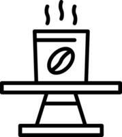 Coffee Table Line Icon vector