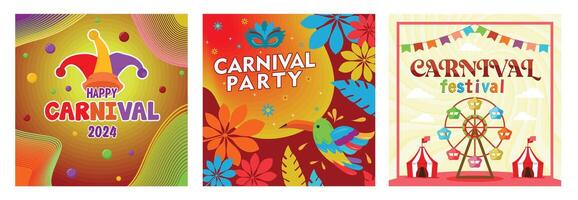 Colorful carnival graphics featuring fun themes and joyful illustrations. vector