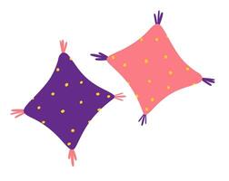 Pillows. illustration in flat style. vector
