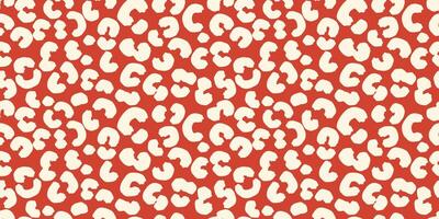 Plain seamless leopard print pattern with white spots, organic shapes on a brown background. Bold, modern, trendy design for textiles, fashion, digital wallpapers, creative branding projects. vector