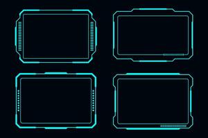 HUD frame technology futuristic interface ui element. vector