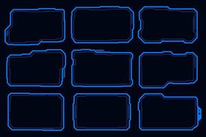 Sci-fi HUB futuristic. Fantastic geometric shape technical drawing. Technology abstract frame design element. vector