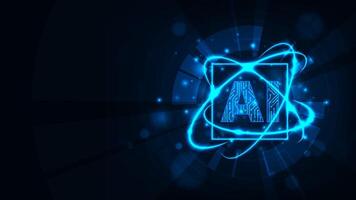 Futuristic technology artificial internet HUD cyber technology concept. Abstract blue background. vector