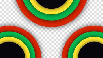 Circular elements symbolize unity and strength for Black History Month. Designed to honor African heritage and cultural pride. Ideal for campaigns, graphic projects, and social media vector