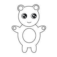 bear sketch drawing on a white background vector
