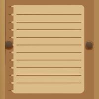 Old notebook sheet. vector