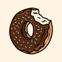 Bitten Donut drawing design vector
