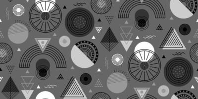 Modern abstract geometric seamless pattern. Wallpaper design with circle, triangle, geometric shape and line. Design for wallpaper, fabric, wrapping paper. illustration4 vector