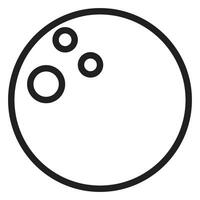 a bowling ball icon on a white background vector