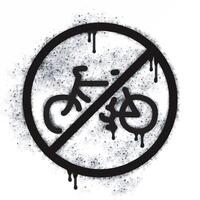 No bike symbol spray icon isolated on white background vector