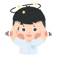 child standing with a puzzled expression vector