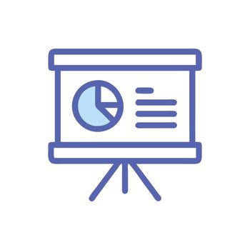 Mock up chart slide show presentation on display vector