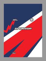 A red and blue abstract geometric design vector
