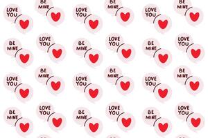 Valentine's day texting seamless pattern. Seamless pattern. vector