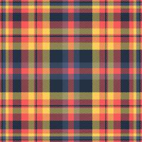 Group textile check plaid, trend texture tartan . Paisley background seamless pattern fabric in red and dark colors. vector