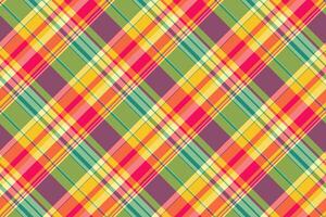 Towel pattern texture plaid, overlayed seamless textile. Warmth tartan check background fabric in yellow and red colors. vector
