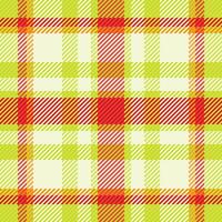 Japan seamless textile texture, aged check background. Majestic tartan pattern plaid fabric in lime and red colors. vector