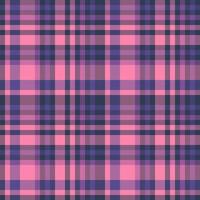 Editable textile fabric , frame tartan plaid seamless. Dog tooth pattern check background texture in blue and pink colors. vector