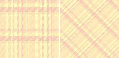 Textile pattern check of seamless tartan with a fabric plaid background texture. Set in popular colors. Book cover design ideas. vector