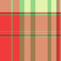 Perfect check seamless textile, no people plaid tartan texture. Open pattern fabric background in red and light colors. vector