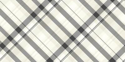 Full plaid textile pattern, craft check tartan fabric. Strong texture background seamless in snow and light colors. vector