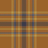 Plaid check pattern in orange and red . Seamless fabric texture. Tartan textile print. vector