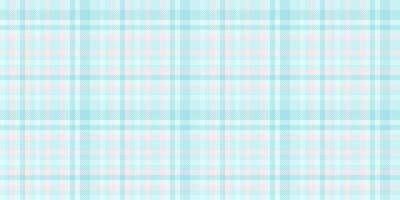 Daisy tartan pattern textile, satin fabric check seamless. Card texture background plaid in light and light cyan colors. vector