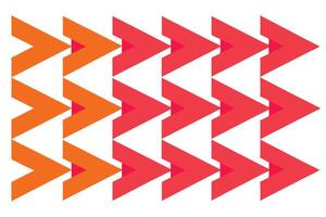 Set of right arrow icons of different shape vector