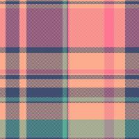 Overlayed tartan texture , graph seamless fabric check. France background pattern textile plaid in blue and orange colors. vector
