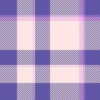 Fuzzy check texture, herringbone textile seamless tartan. Carpet pattern background plaid fabric in indigo and misty rose colors. vector