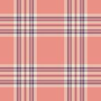 Suite texture check fabric, festive textile plaid . Overlay pattern seamless tartan background in red and light colors. vector