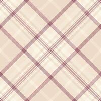 Customizable background fabric , fall check textile pattern. Tone tartan texture seamless plaid in light and antique white colors. vector