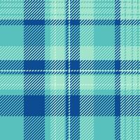 Shape textile background seamless, genuine fabric check texture. Packing pattern tartan plaid in light and teal colors. vector