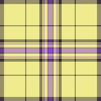 Traditional textile plaid texture, vichy fabric pattern. Professional seamless check background tartan in yellow and khaki colors. vector