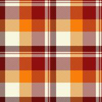Pastel background textile fabric, canadian texture check plaid. Cotton pattern tartan seamless in red and beige colors. vector