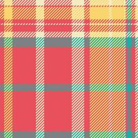 Size tartan background pattern, form fabric texture plaid. Group check seamless textile in red and amber colors. vector