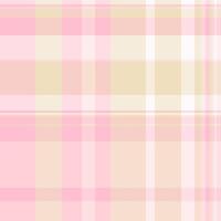Faded fabric pattern seamless, gorgeous plaid check. Pretty texture background tartan textile in light and white colors. vector