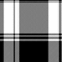 Service background tartan, poncho plaid textile check. Oriental fabric seamless pattern texture in black and white colors. vector