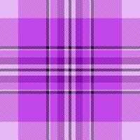 Tailor check texture pattern, perfection plaid textile fabric. Strip background tartan seamless in purple and light colors. vector