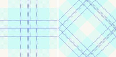Check textile of seamless plaid background with a pattern tartan fabric texture. Set in sky colors. Colorful fashion choices for a vibrant look. vector