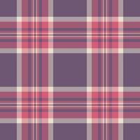 Graph tartan check seamless, geometrical pattern textile plaid. Contemporary fabric background texture in pastel and pink colors. vector