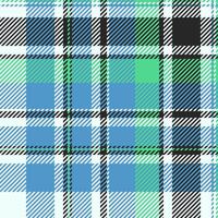 Plain tartan fabric background, simple texture pattern check. Birthday card textile seamless plaid in azure and cyan colors. vector