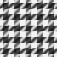 Famous seamless textile plaid, hippy fabric background tartan. Lovely check texture pattern in white and black colors. vector