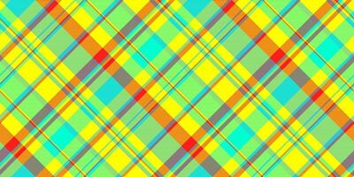 Variation texture background check, figure pattern plaid tartan. Crease fabric textile seamless in yellow and bright colors. vector