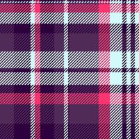 Fade check seamless textile, open fabric tartan . Classical texture plaid background pattern in purple and dark colors. vector