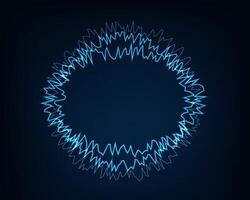 Abstract background round electric light. Spark flash effect. Bright curved line. Neon glowing curves. vector