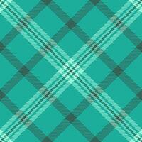 Classic check texture pattern, variety seamless background. English tartan textile plaid fabric in teal and mint colors. vector