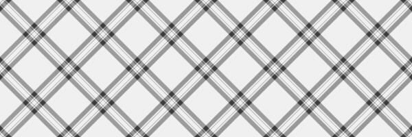 Trousers plaid background, yard texture check textile. Customizable fabric tartan seamless pattern in white and grey colors. vector