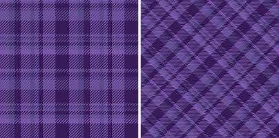 Check seamless pattern of plaid textile fabric with a tartan texture background. Set in halloween colors for symmetry tissue designs in fashion. vector
