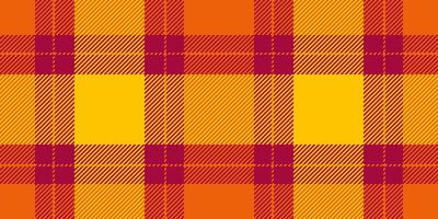 Vibrant autumnal plaid pattern in warm oranges and deep reds. Perfect for textile design, seasonal branding, or fall-themed projects. High-resolution, seamless repeat. vector